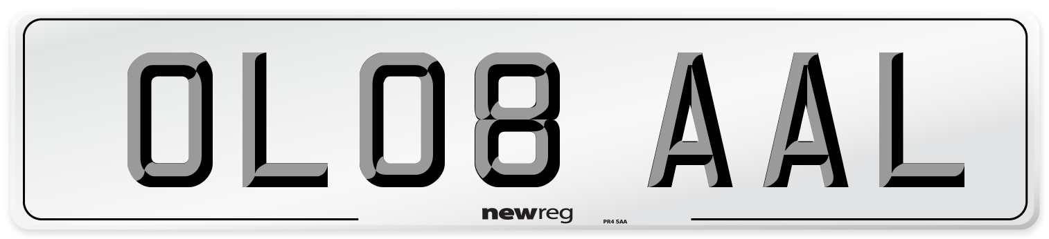 OL08 AAL Number Plate from New Reg